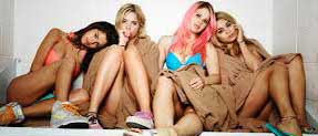 Vannessa Hudgens, Rachel Korine, Ashley Benson and Selena Gomez, the stars of Spring Breakers
Photo by KOLETTE KING