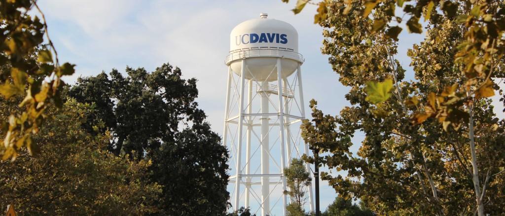 The UC Davis water tower on Sept. 11. Photo by THERESA KIM