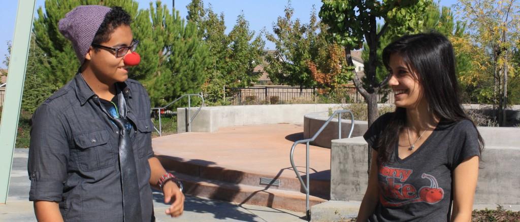 Jimmy Ayala asks Kaleen Singh out on a date on Oct. 17. Photo by BRITTANY WINBLAD
