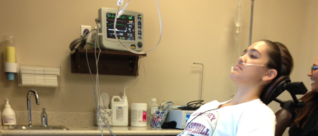 Ariella Appleby prepping for wisdom teeth extractions. Photo by Alicia Appleby. Photo taken Oct. 4