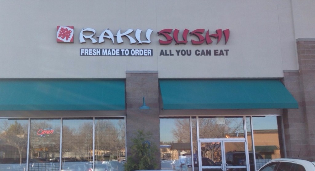Front of the new Raku Sushi restaurant in Rocklin. Photo by KAITLYN FRANKLIN 