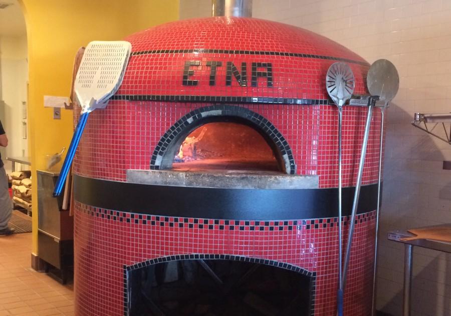 The wood stove oven that Il Pizzaiolo uses to cook pizza. Photo by Ally Barret