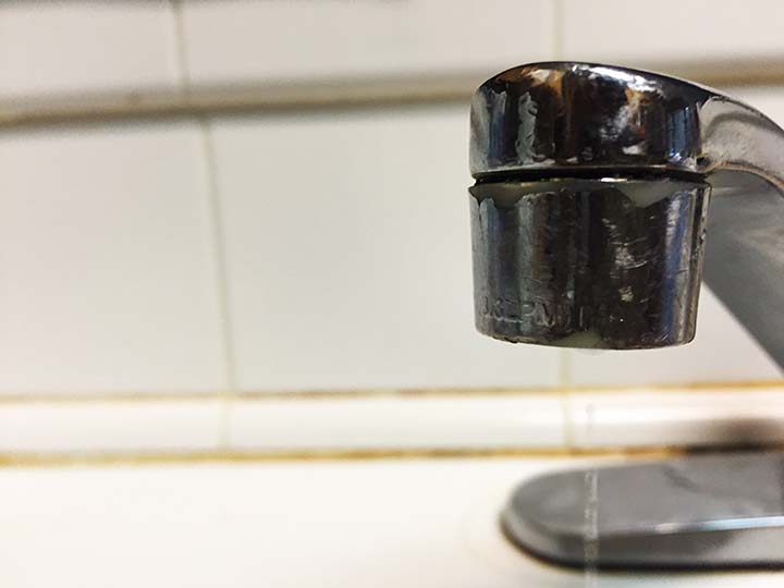 Leaky water faucets waste thousands of gallons of water per year.