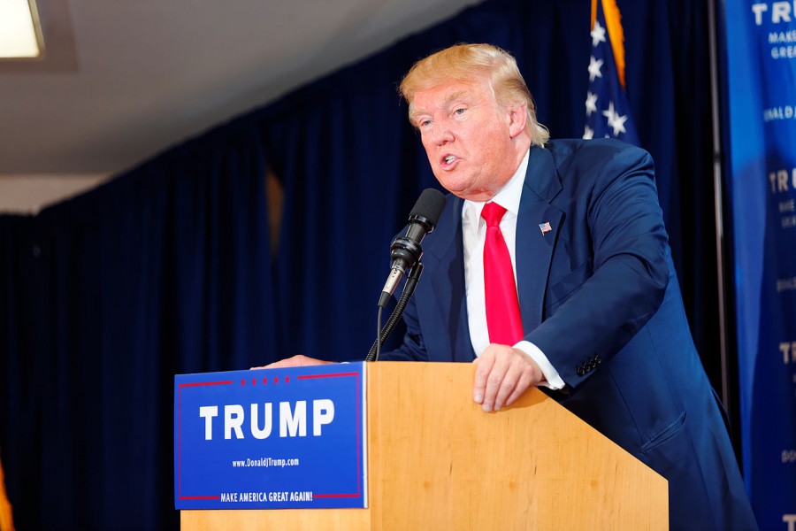 Trump at an early campaign event in New Hampshire on June 16, 2015. Photo by Micheal Vadon CC - SA 2.0