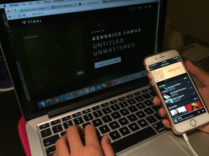 Users can access Tidal on their smart phones or online. Photo by Missie Caracut
