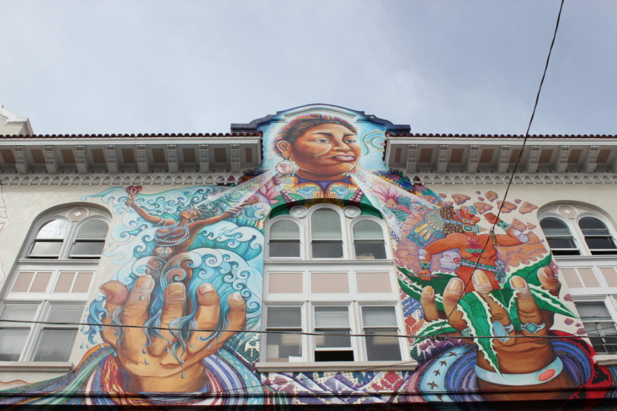 On the exterior of the Women’s Building, multiple murals display versions of female empowerment aimed to provide a safe space for women of all backgrounds. Photo by Kierra Gunn.
