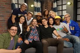 Cast members of the Smosh family pose for a picture. Smosh used to be a YouTube channel, that uploaded sketch comedy videos. Photo by Wikipedia, used with permission