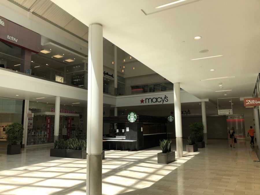 The Westfield Galleria Mall in Roseville is among the businesses that are beginning to reopen to the public, although not all of the stores inside have opened yet. Photo by Angela Roberson.