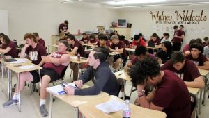 The new schedule for the 2022-23 school year begins at 8:45 a.m. and ends at 3:40 p.m. As a result of these changes, classes like football weights will be offered during a new zero period before school. Photo by Aaryan Midha.