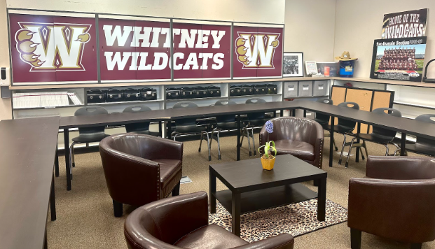 Following the relocation of the athletic office, the previous Wildcat room was redesigned by Mrs. Carrie Schlenz to be applicable for its new purpose. Photo by Sofia Dunmore